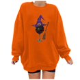 thumbnail image 1 of KIHOUT Chandails en Molleton pour Femmes Imprimé Ample Pull Graphique Tops Halloweens Col Rond Épaule Tombante Manches Longues Surdimensionné Mignon Automne Hiver Sans Capuche, Taille S-2TG, 1 of 3
