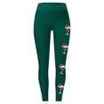 thumbnail image 3 of MKLEKYY Leggings para mujer con estampado navideño de copa roja, ajustados, para fitness y yoga, 3 of 3