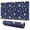 Blue Gold Sun, variant on Long Mouse Pads for Desk,Blue Pink Moon Star Planet Pattern Desk Mats on Top Of Desks, Desk Mouse Pad Extra Large with 3mm Non-Slip Base and Stitched Edge for Gaming,Office,Work,Home 31.5"x11.8"