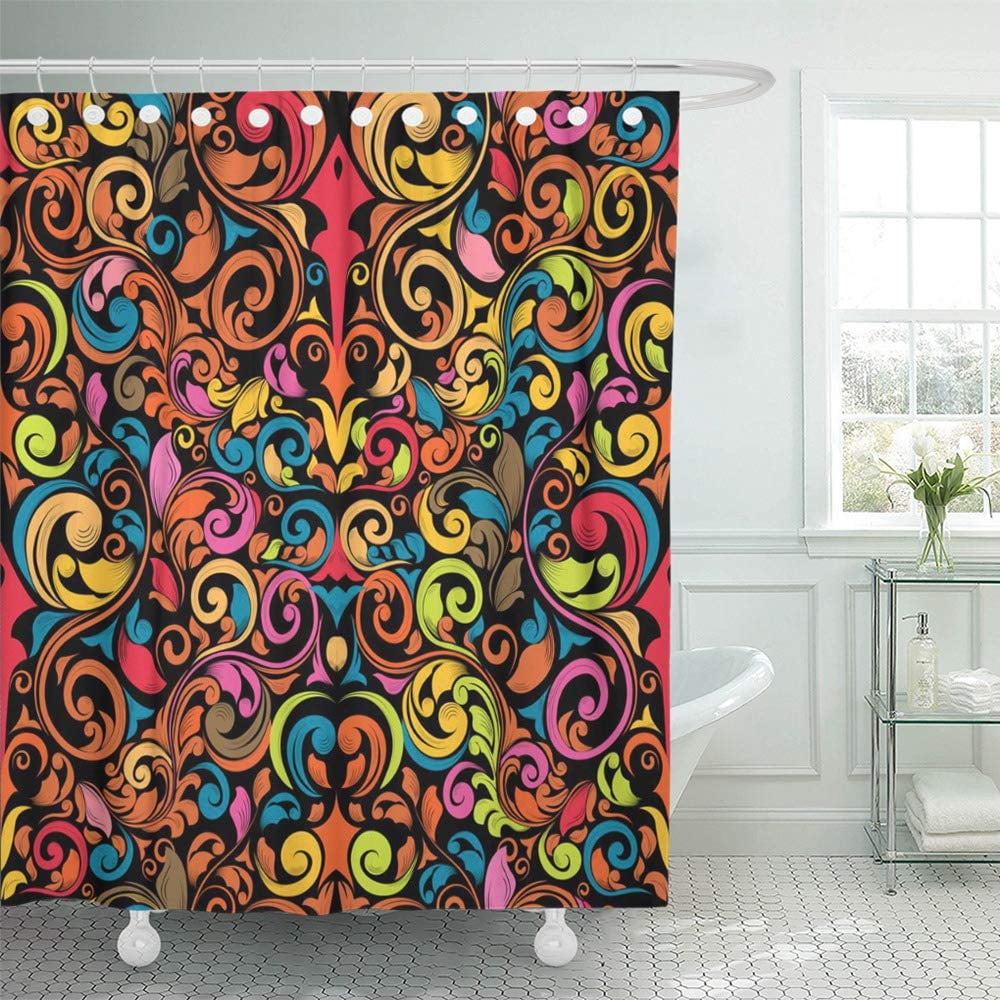 KSADK Colorful Retro Funky Groovy Cool Flower Graphic Abstract