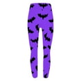 thumbnail image 6 of Idoravan Women's Leggings Women's Pants under $20 Halloween Women's Printed Casual Yoga Pants Trousers Purple M, 6 of 6