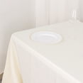 thumbnail image 5 of Balsa Circle 90" x 132" Polyester Rectangular Tablecloth Rounded Corners - Ivory, 5 of 8
