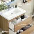 thumbnail image 4 of Eviva Smile 30" White Oak Wall Mount Modern Bathroom Vanity w/ White Integrated Top, 4 of 6