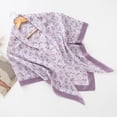 thumbnail image 2 of QASIEATN Women's Spring Summer Yarn Printed Square Scarf Flower Pattern Neck Scarf Daily Wear Casual Accessories Wraps for Women, 2 of 3