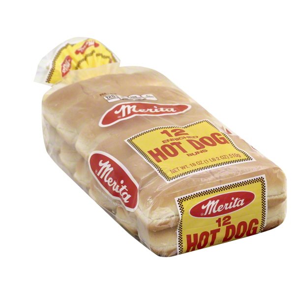 Flowers Foods Merita Hot Dog Buns, 12 ea