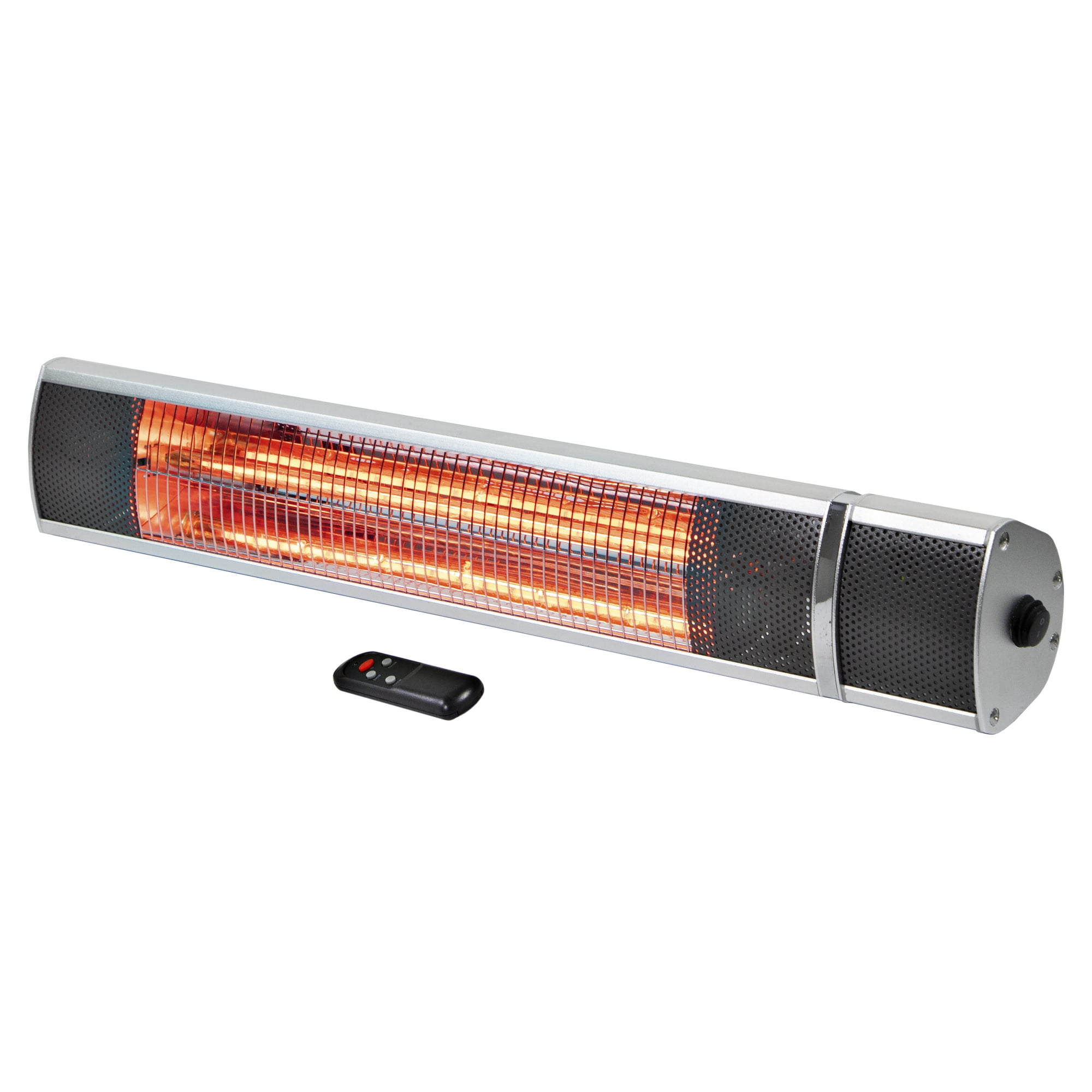 Comfort Zone 1,500-Watt Indoor/Outdoor Electric Halogen Wall Mountable  Patio Heater with Remote Control, Waterproof with IP65 Rating u0026 Overheat  Protection (Mounting Hardware Included) - Walmart.com