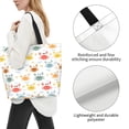 thumbnail image 3 of Fotbe Colorful Crabs Bolsa Tote Estética de Lona con Estampado para Mujer - Bolsa Reutilizable de Hombro Casual para Vacaciones, Compras, Trabajo y Gimnasio, 3 of 8