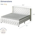 thumbnail image 6 of DreamCurship King Size Bed Frame, King Bed Frame with Headboard and Footboard, Modern Upholstered Bed Frame, Beige, 6 of 7