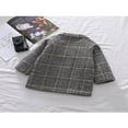thumbnail image 2 of Baby Woolen Coat with Plaid Double Breasted Girl Outwears, 2 of 6