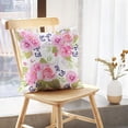thumbnail image 5 of LALILO Throw Pillow Covers Colorful Elegance Color Peony Green Cushion Cover 18" x 18", 2 Pack, 5 of 6