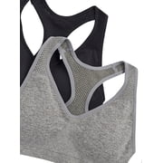 Wonder Nation Girls Racerback Sports Bra, 2-Pack, Sizes XS-XXL