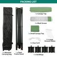 thumbnail image 3 of 12'x12' Pop Up Canopy Tent with Mosquito Netting, One-Touch Instant Gazebo with 4 SandBags for Outdoor Patio, Backyard, Garden, Waterproof UV Protection Outdoor Shelter, Olive Green, 3 of 7