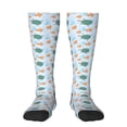 thumbnail image 2 of Picia Women Crew Soft Moisture-wicking Socks Turtles And Goldfish Pattern Design Cotton Socks, One Size fit All, 2 of 9