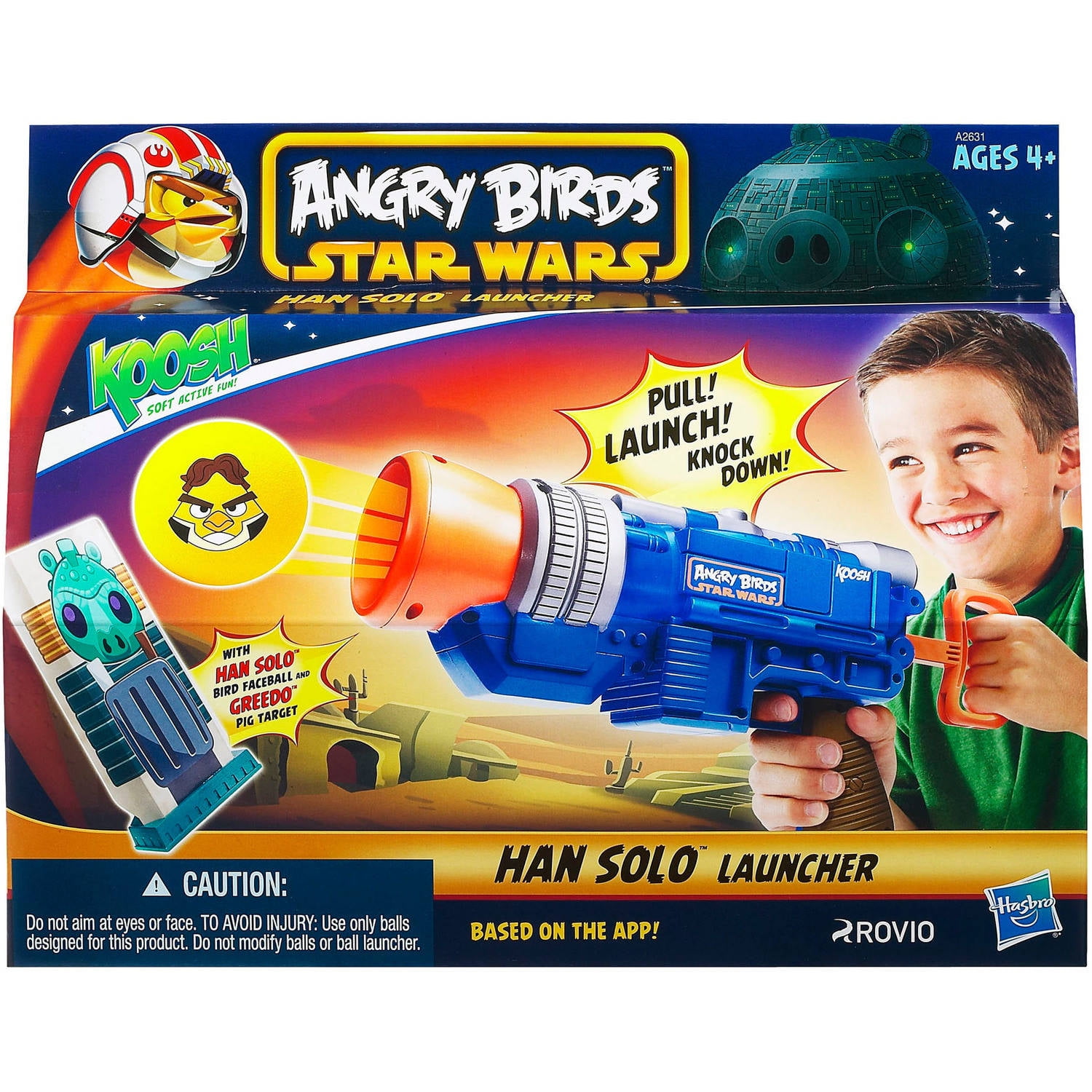 Hasbro koosh angry birds star wars han solo ball launcher Angry Birds Star Wars Power Battlers Han Solo Bird Battler Toys Games Amazon Com