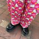 thumbnail image 5 of Pantalones con estampado de Hello Kitty de Sanrio 2022, nuevos pantalones suaves de pierna ancha para primavera y otoño, lindos pantalones casuales de felpa Y2k de cintura alta color rosa para mujer, 5 of 5