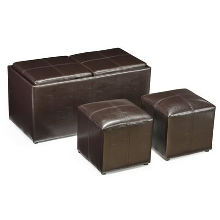 Jameson Double Storage Ottoman with Tray Tables