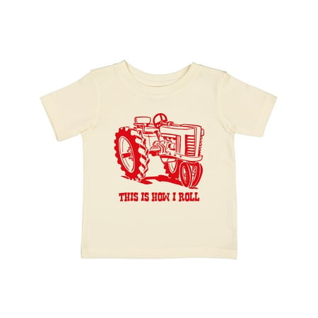

Inktastic This is How I Roll Tractor RED Gift Baby Boy or Baby Girl T-Shirt