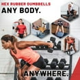 thumbnail image 2 of Lifeline Fitness Premium Rubber Hex Dumbbell, Single, 40 lbs, 2 of 6