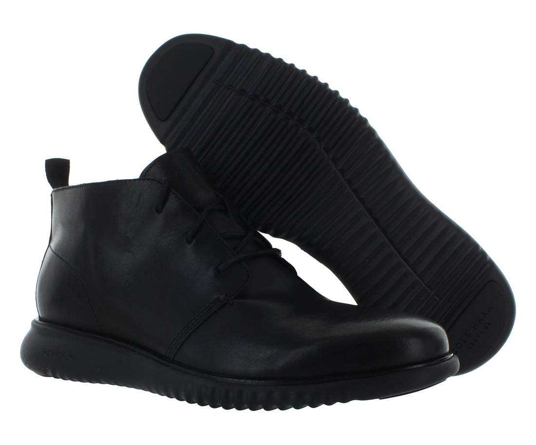 Cole Haan 2.ZeroGrand Men\'s 9.5 M Chukka Black Leather Chukka Ankle Boots Casual Amazon.com | Cole Haan Men main image 3
