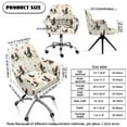 thumbnail image 7 of Xixirimido Rooster Chicken Pattern Swivel Accent Dining Chair Cover Stretch Mid Back Accent Office Desk Chair Slipcover Soft Arm Chair Protector for Home Office, 7 of 7