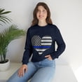 thumbnail image 7 of I Love Police Unisex Crewneck Sweatshirt, 7 of 7
