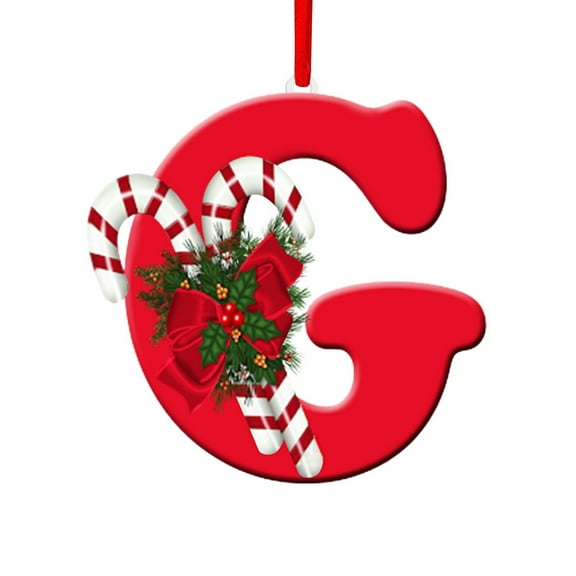 Ozmmyan 26 Letters Christmas Tree Decoration PendantChristmas Tree Ornaments Personalized DIY Christmas Ornaments Christmas Decoration Xmas Tree Hanging Decor Small Gift under $10