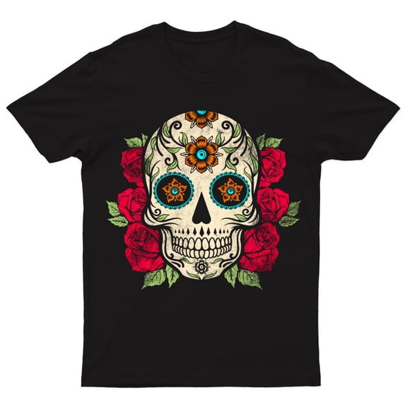 Day of the Dead T-Shirt – Mexican Sugar Skull Calavera Gothic Tee Shirt