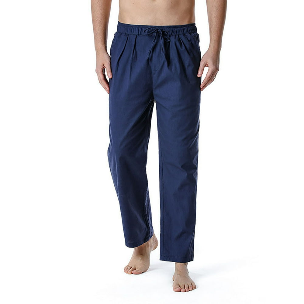 CVLIFE - CVLIFE Men Linen Sweat Pants Pocket Summer Casual Loose