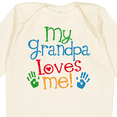 thumbnail image 4 of Inktastic Grandpa Loves Me Boys or Girls Long Sleeve Baby Bodysuit, 4 of 5