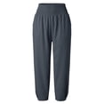thumbnail image 5 of Sweatpants for Golf, Athletic, Lounge, Travel, Work Casual Pants for Women Womens Casual Solid Color Loose Pockets Elastic High Waist Pants Long Trousers Women's Clearance Pants, 5 of 7