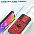 thumbnail image 2 of Funda ATUMP para Samsung Galaxy A03S con Protector de Pantalla HD, Antigolpes, Soporte Giratorio 360°, Rojo, 2 of 7