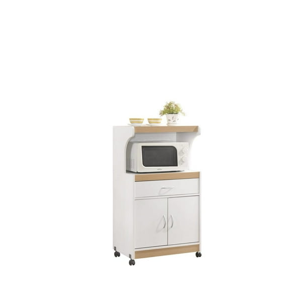Hodedah Microwave Cart With Wheels Storage And Shelf White Com Hodedah Microwave Cart With Wheels, Microwave Stand With Storage Home Depot