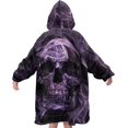 thumbnail image 2 of Kids Hooded Blanket Long Wearable Blanket Hoodie Oversized Hooded Sweater for Boys Girls with Big Pocket, 2 of 5
