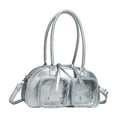 thumbnail image 1 of Bolso bandolera elegante para mujer con asa superior, bolso de mano para exteriores Plata, 1 of 8
