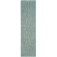 thumbnail image 2 of SAFAVIEH Courtyard Blazhe Chevron Indoor/Outdoor Runner Rug, Aqua/Grey, 2'3" x 6'7", 2 of 6