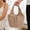 31#Khaki, variant on Striped Corduroy Shoulder Bag, Large Capacity Furry Handbag Multi Pocket Mom Diaper Bag Commute Tote Organizer Stylish Daily Carry, for Strolling Moms Shopping Commute Travel Women