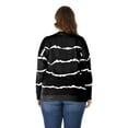 thumbnail image 2 of Women T-Shirts Striped Tops Casual Loose Plus Size Fall Long Sleeve Pullover Tie Dye Tunic Blouses Office Workwear Sweatshirts, 2 of 3