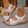 thumbnail image 5 of Vamuko Orthopedic Sandals for Women, 2026 Open Toe Ankle Strap Walking Sandals, Summer Strappy Wedge Sandals with Arch Support,Wide Width Platform Sandals White, 5 of 5