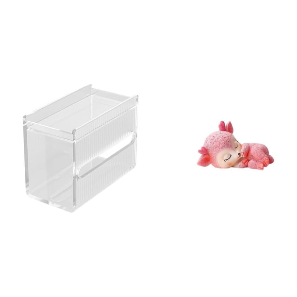 caso de tejido,Caja de almacenamiento de papel higiénico para montaje en pared,Soporte de pared acrílico para papel higiénico y toallas,Escultura de ciervo,Estatuas de ciervos durmientes de