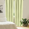 thumbnail image 3 of Ambesonne Polka Dots Window Curtains, Pastel Art Oval Shaped, Each 28" W x 95" L, Pale Green Ivory, 3 of 5