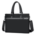 thumbnail image 3 of Maletines para hombre, bolso para ordenador portátil, maletín impermeable a la moda para ordenador, bolso de hombro para mujer, Notebook, regalos de negro, 3 of 8