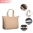 thumbnail image 2 of Orange and White Checkerboard Pattern Travel Tote Bags for Women Carry On,Large Weekender Bags for Women Travel,Multi Functional Duffle Bag for Work,Shopping,Sports, 2 of 5