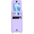 thumbnail image 6 of iPhone 13 Mini Case for Women with Card Holder, iPhone 13 Mini Phone Case Wallet with Strap,Crossbody Lanyard Cases with Credit Card Slots Kickstand with Ring Holder Stand Case,5.4 Inch,Purple, 6 of 13