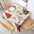 thumbnail image 2 of Beige Christmas Tree Pattern Square Tablecloth,Waterproof Square Table Cover,Wipeable Spillproof Washable Table Cover for Home Kitchen Party Decor 42"X42"(107x107cm), 2 of 6