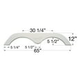 thumbnail image 2 of Icon 01639 Tandem Axle Fender Skirt FS775 for R-Vision - Polar White, 2 of 3