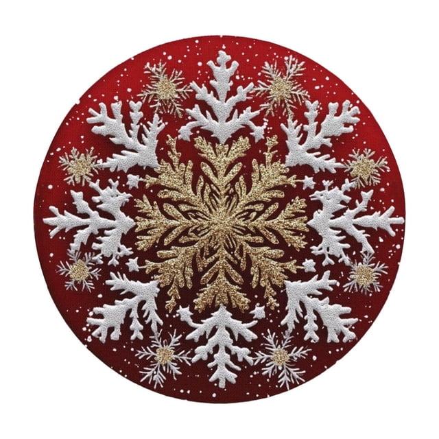 Cheapark Western-Style Christmas Placemats - Durable Stain-Resistant Fabric, Festive Patterns for Dining Table Home, Holiday Party & Family Dinner Decor