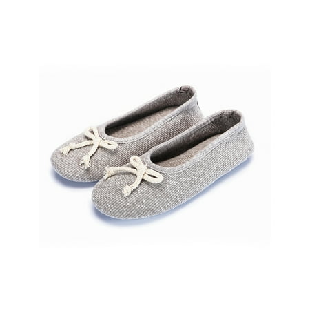 

SAYFUT Womens Indoor Slippers Cute Bow Soft Sole House Slipper Flat Shoes Winter Warm