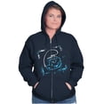thumbnail image 3 of Smurf Cartoon Character Graffiti Vibe Zip Up Hoodie Men's Women's Brisco Brands S, 3 of 6