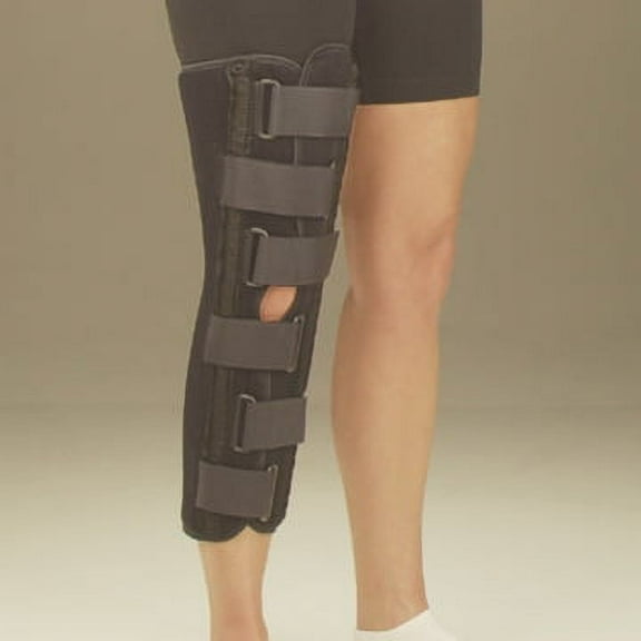 DeRoyal Knee Immobilizer, 10IN - Black Foam, Pediatric, Medium 10" - 12"