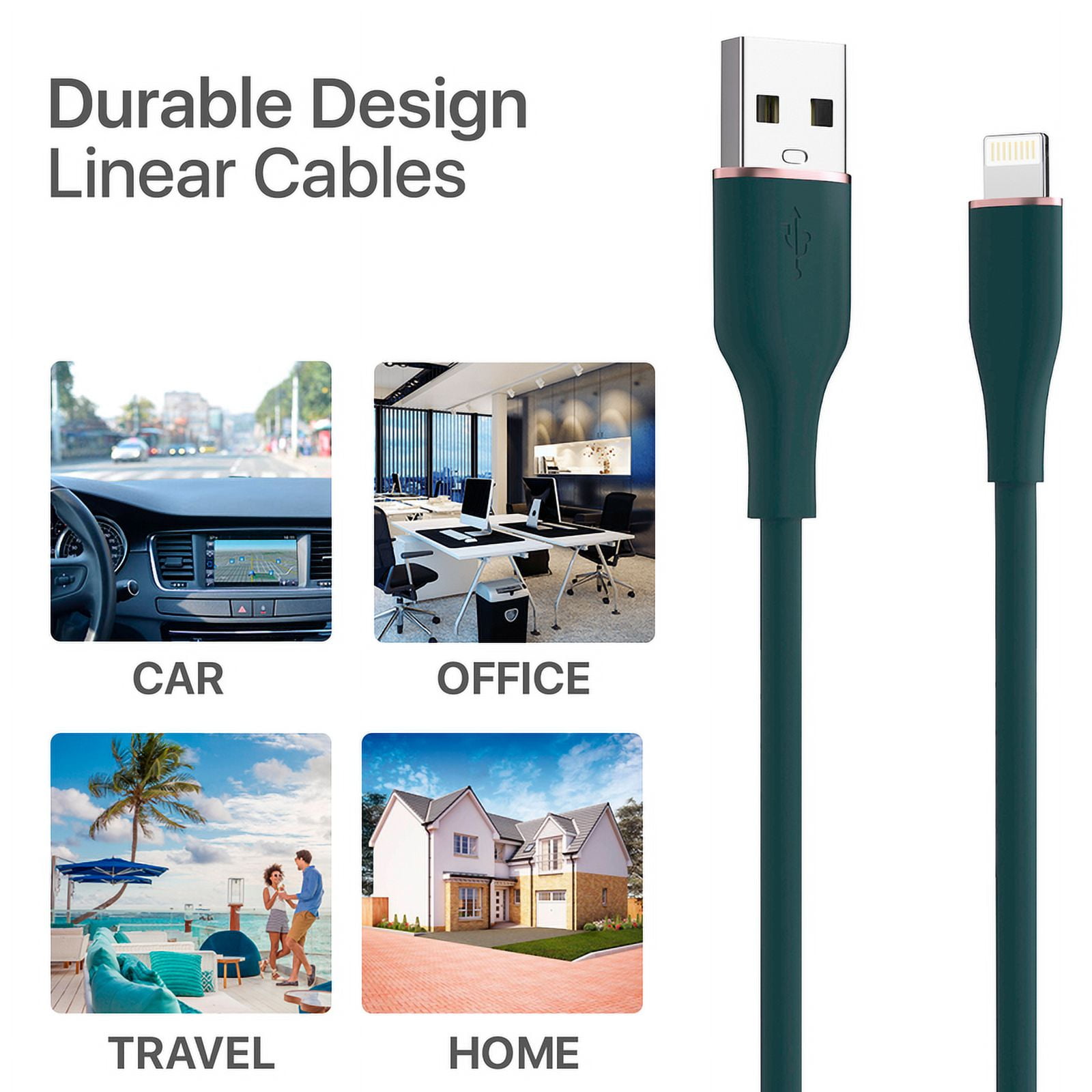 LAX Gadgets Apple MFi Lightning Cable Certified??4 Feet Teal Nylon Polycarbonate USB Cable iPhone,Compatible with iPhone 14/13/12/11/Pro/X/Max,Fast Charging Lightning Cable Lightning Cable